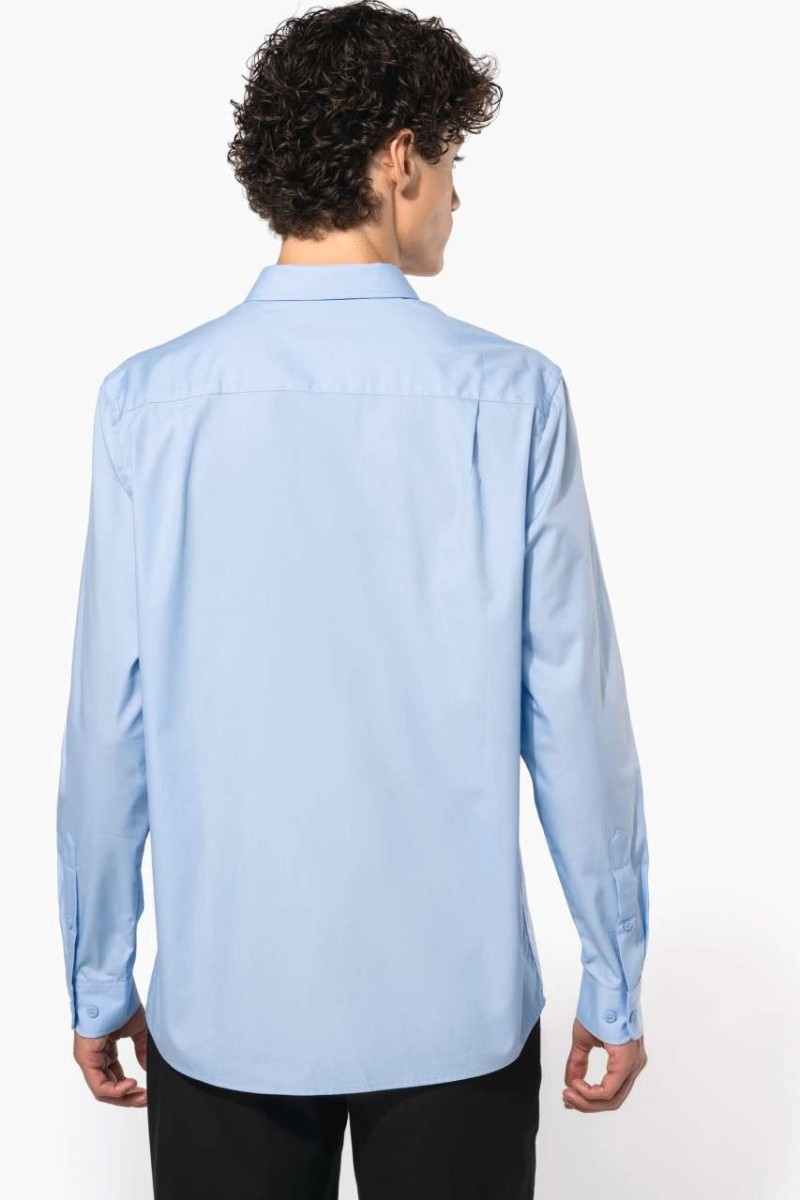 MEN'S LONG-SLEEVED COTTON POPLIN SHIRT