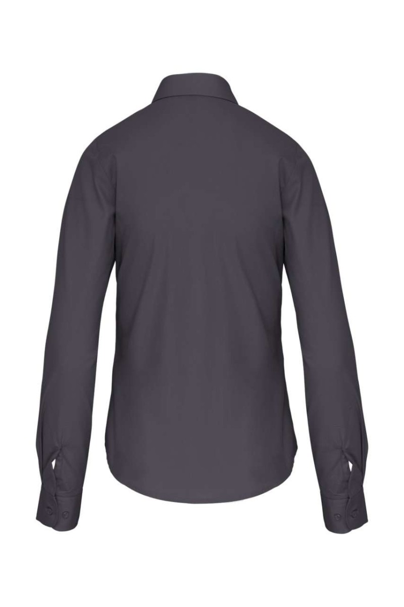 LADIES' LONG-SLEEVED COTTON POPLIN SHIRT