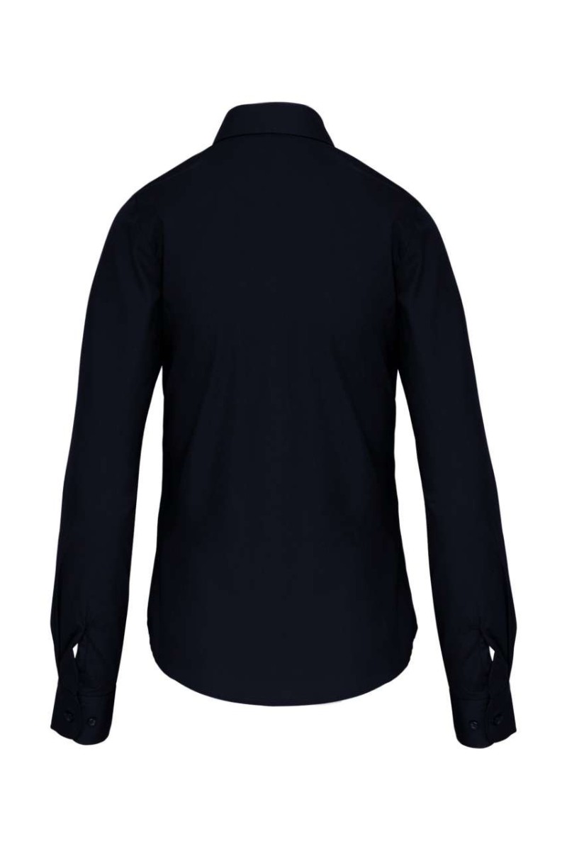 LADIES' LONG-SLEEVED COTTON POPLIN SHIRT