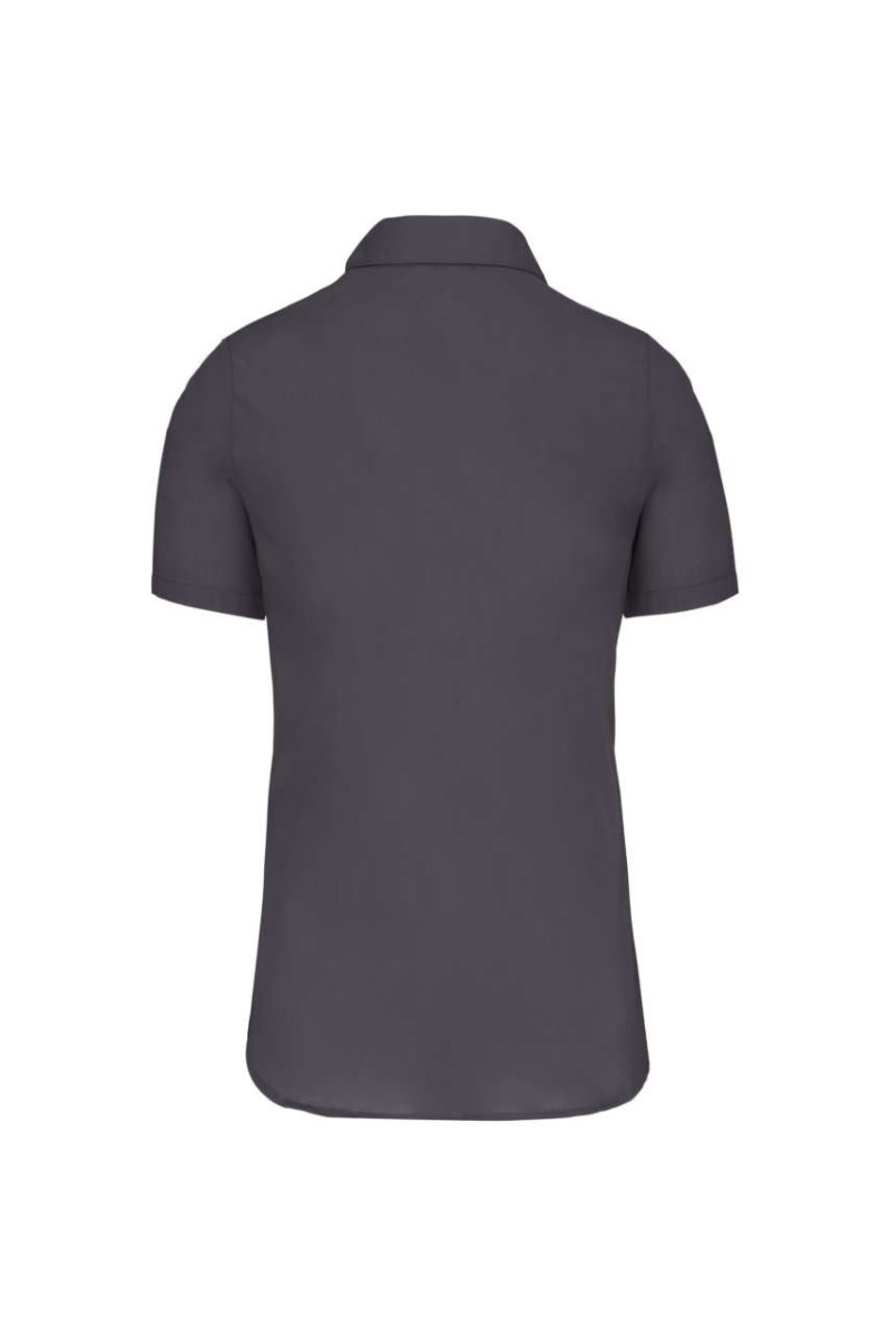 LADIES' SHORT-SLEEVED COTTON POPLIN SHIRT
