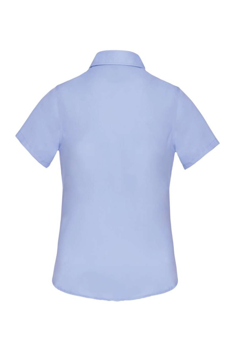 LADIES' SHORT-SLEEVED COTTON POPLIN SHIRT