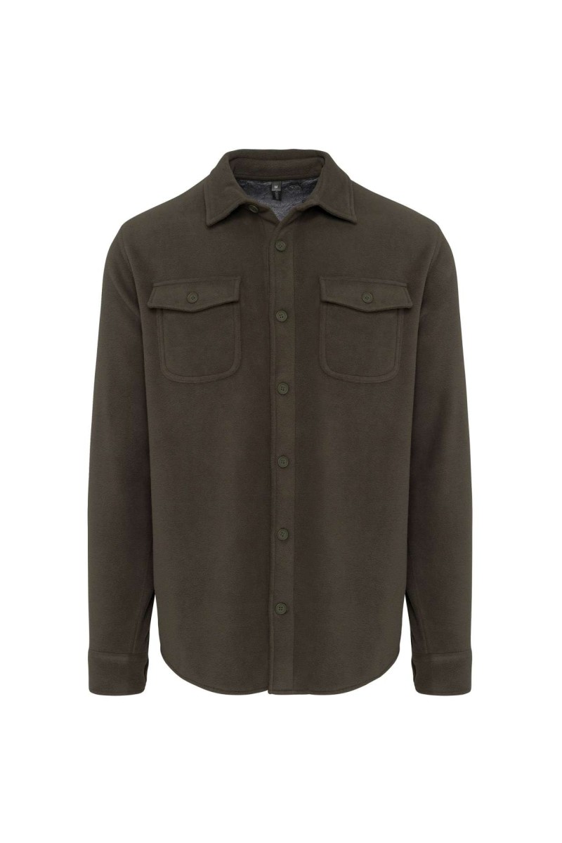 SHERPA-LINED FLEECE OVERSHIRT