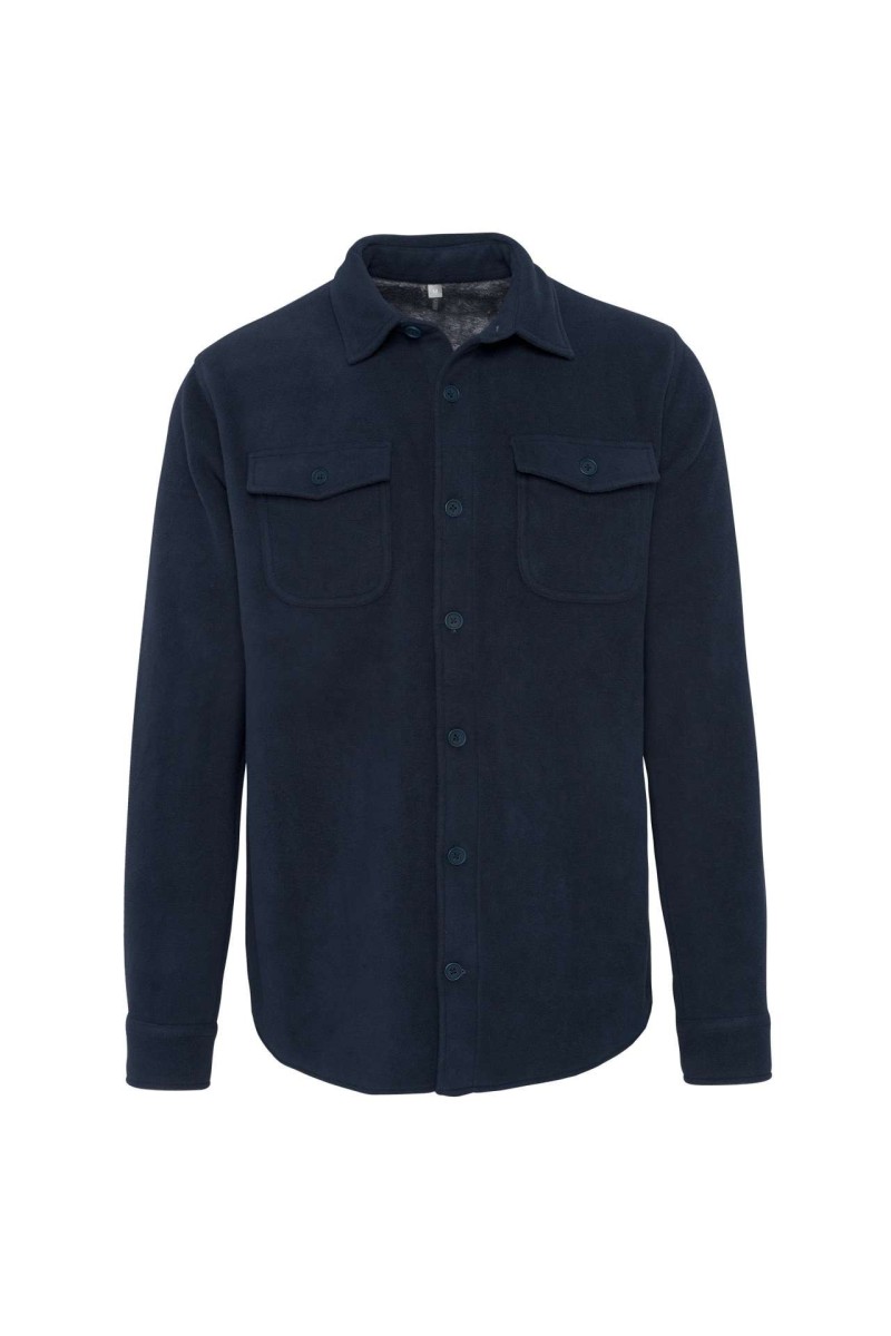 SHERPA-LINED FLEECE OVERSHIRT