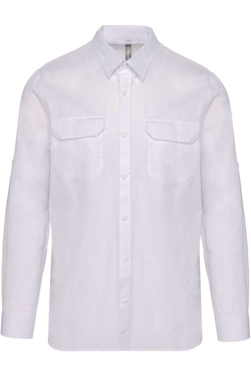 CĂMAȘĂ SAFARI CU MÂNECĂ LUNGĂ PENTRU BĂRBAȚI