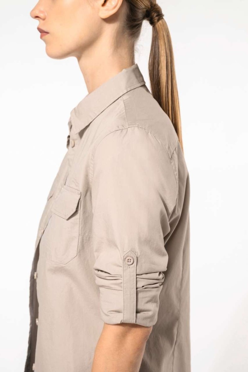 LADIES' LONG-SLEEVED SAFARI SHIRT