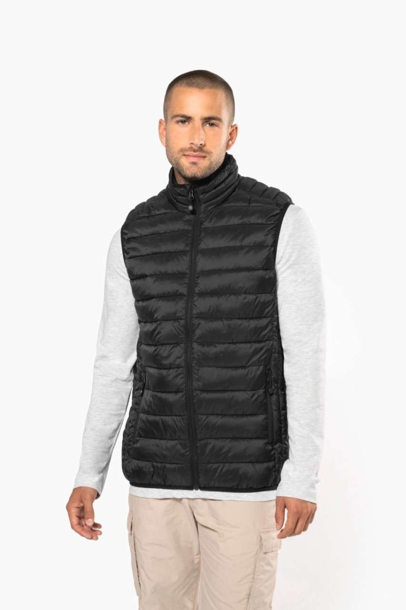 MEN’S LIGHTWEIGHT SLEEVELESS FAKE DOWN JACKET