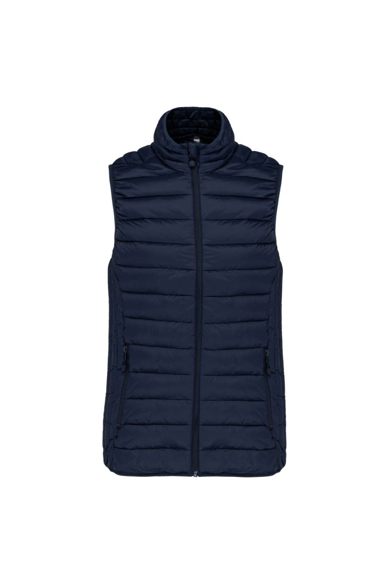 LADIES' LIGHTWEIGHT SLEEVELESS FAKE DOWN JACKET