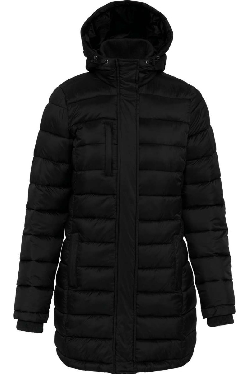 LADIES' LIGHTWEIGHT HOODED PADDED PARKA