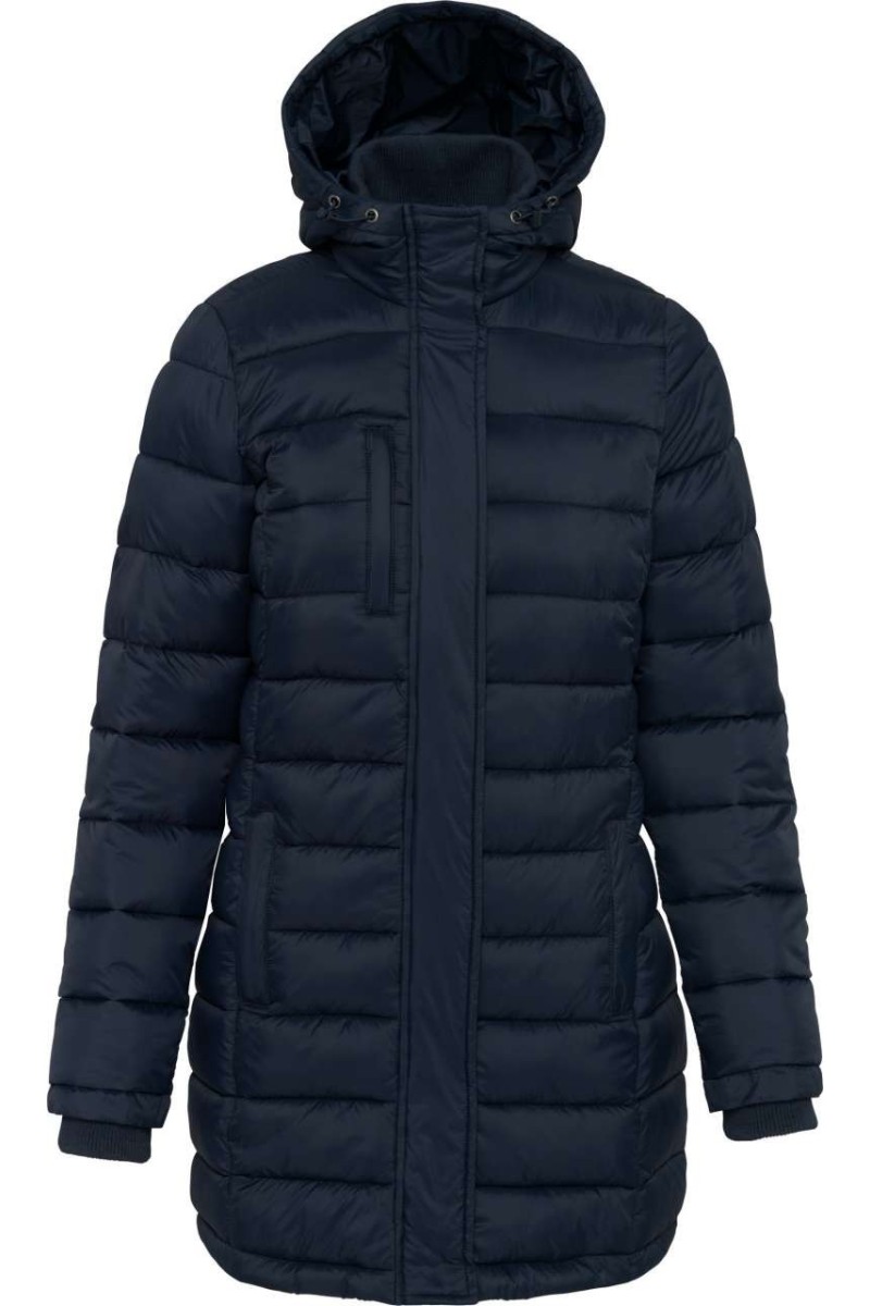 LADIES' LIGHTWEIGHT HOODED PADDED PARKA