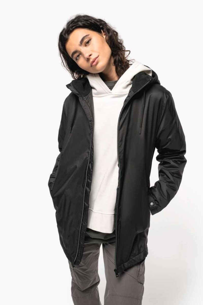 Jachetă cu glugă unisex cu căptușeală micro-polar fleece