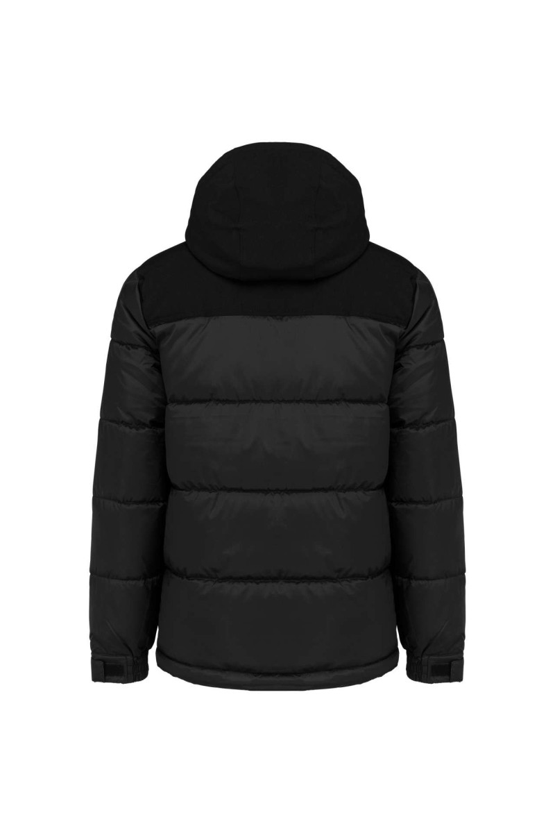 UNISEX BI-TONE PADDED JACKET WITH HOOD