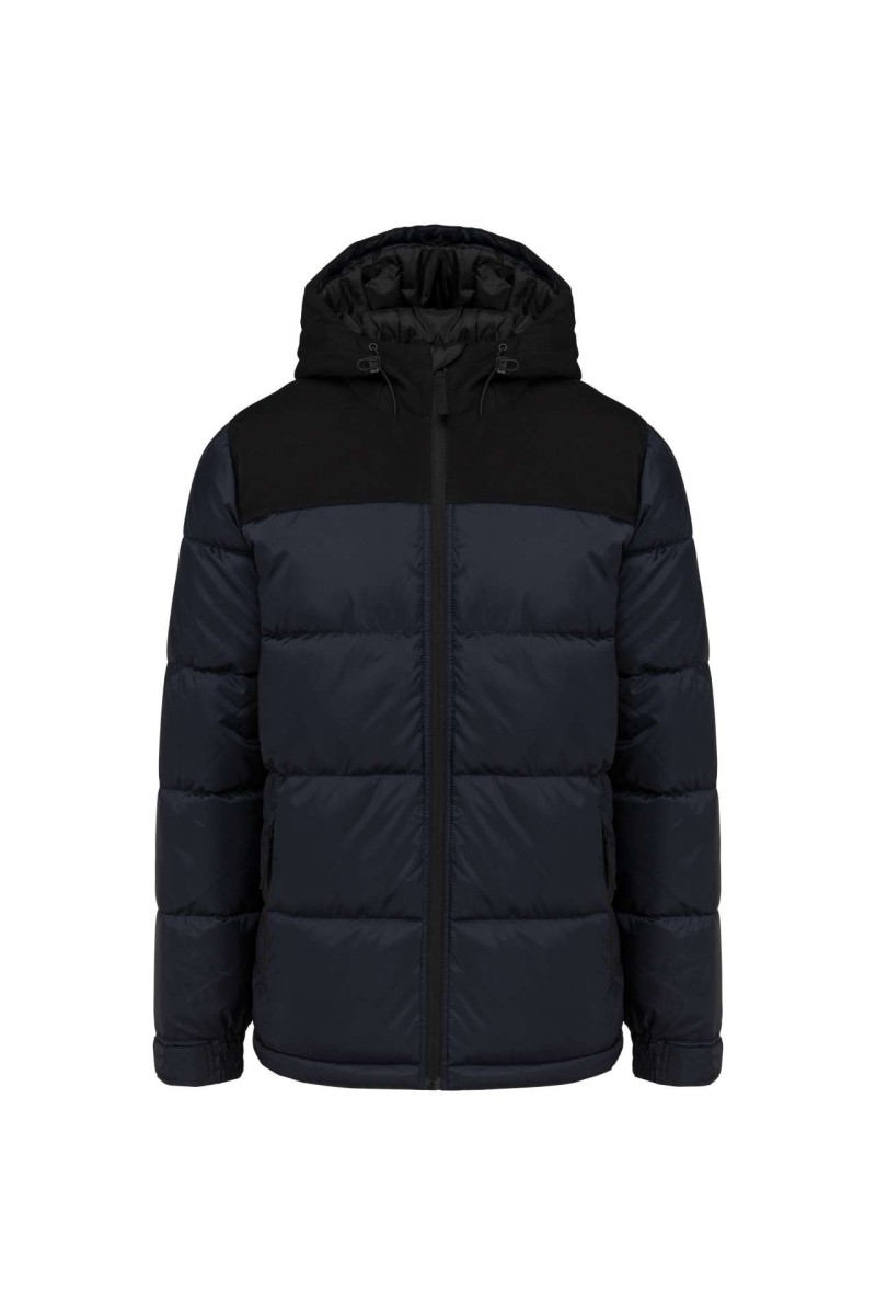 UNISEX BI-TONE PADDED JACKET WITH HOOD
