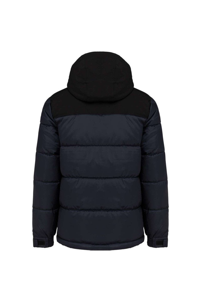 UNISEX BI-TONE PADDED JACKET WITH HOOD