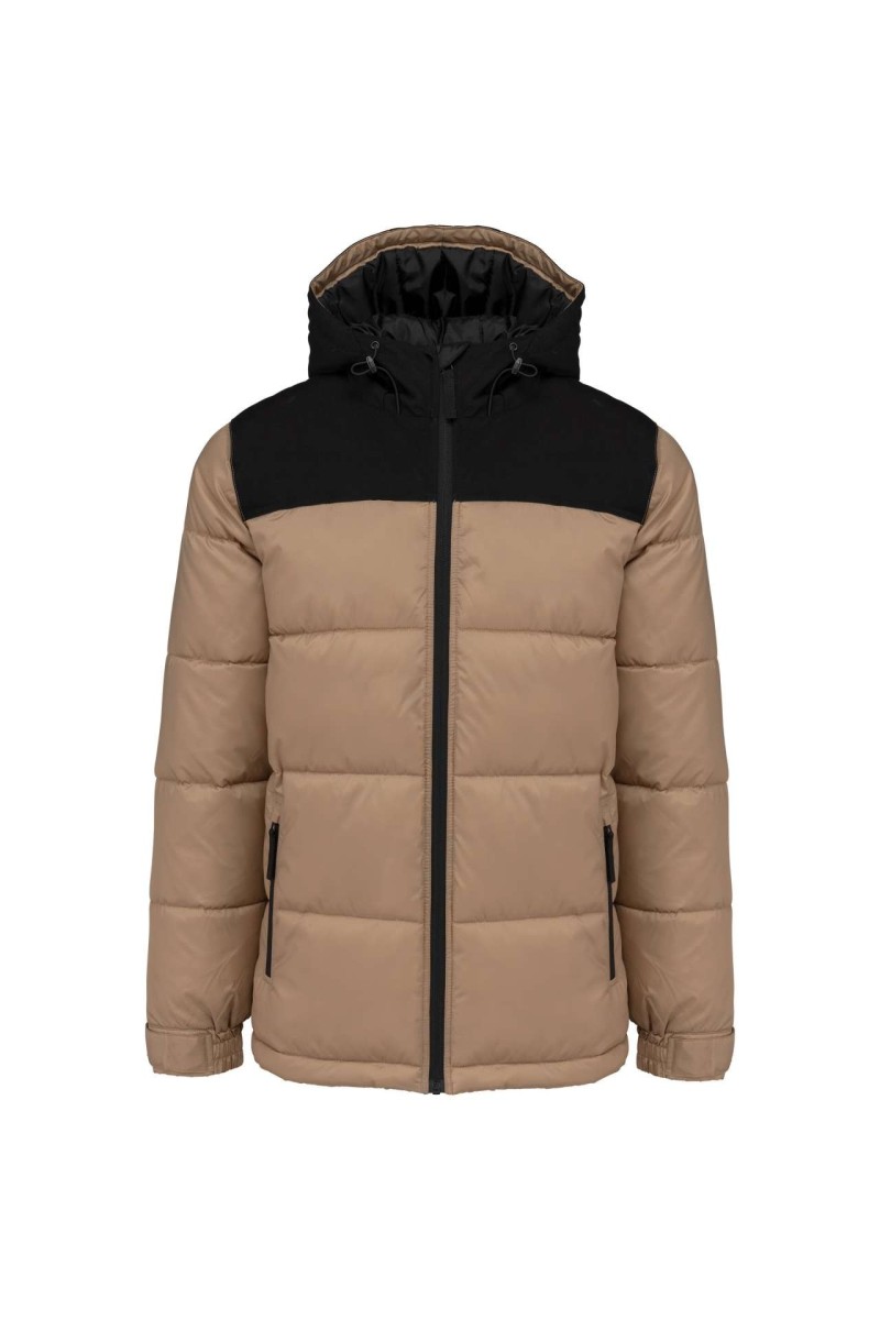 UNISEX BI-TONE PADDED JACKET WITH HOOD