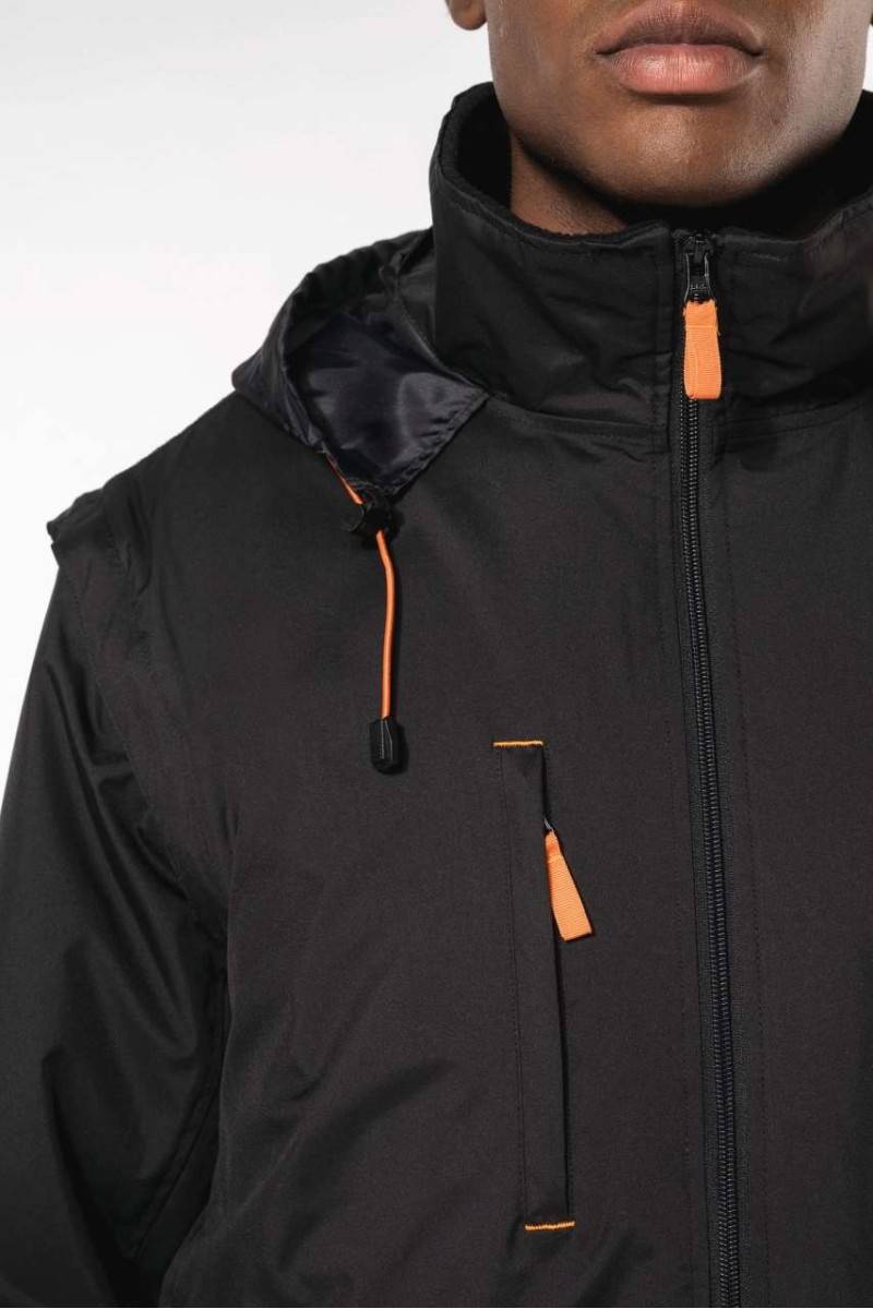 SCORE - DETACHABLE-SLEEVED BLOUSON JACKET