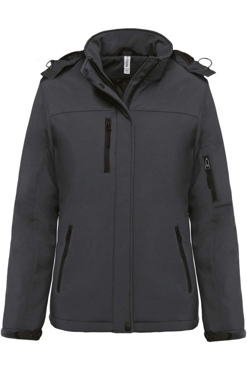 PARKA DE DAMĂ CU GLUGĂ, CĂPTUȘITĂ CU SOFTSHELL