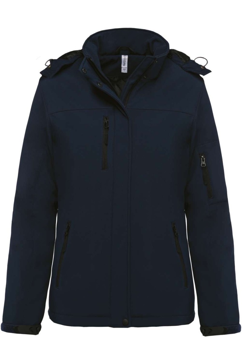 PARKA DE DAMĂ CU GLUGĂ, CĂPTUȘITĂ CU SOFTSHELL