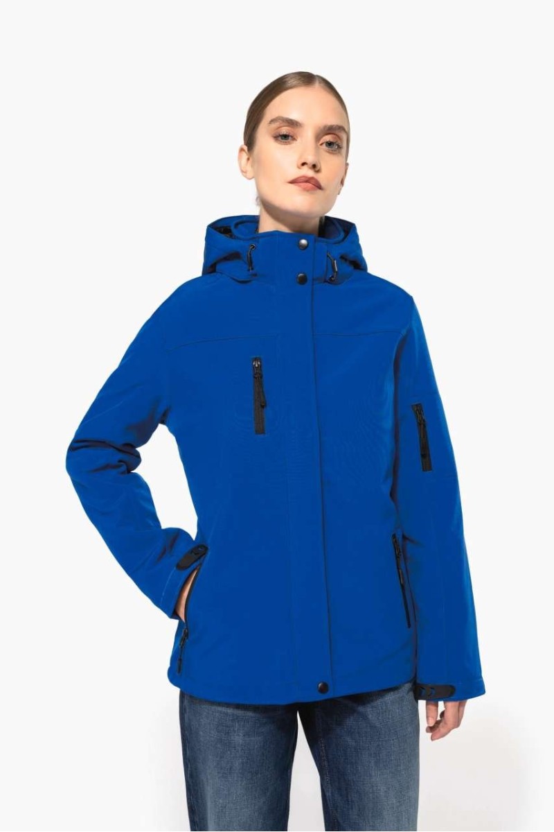 PARKA DE DAMĂ CU GLUGĂ, CĂPTUȘITĂ CU SOFTSHELL