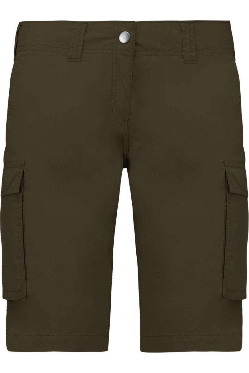 PANTALONI SCURȚI BERMUDA UȘORI CU MULTIPLE BUZUNARE PENTRU FEMEI