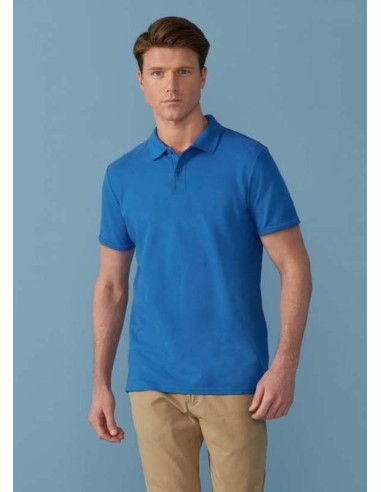 GI64800 SOFTSTYLE ADULT DOUBLE PIQUE POLO