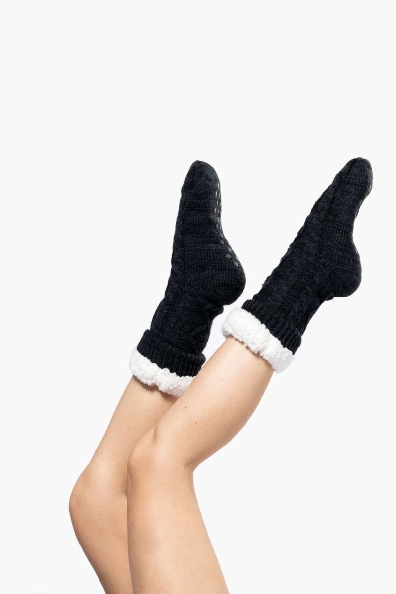 SHERPA-LINED LOUNGE SOCKS