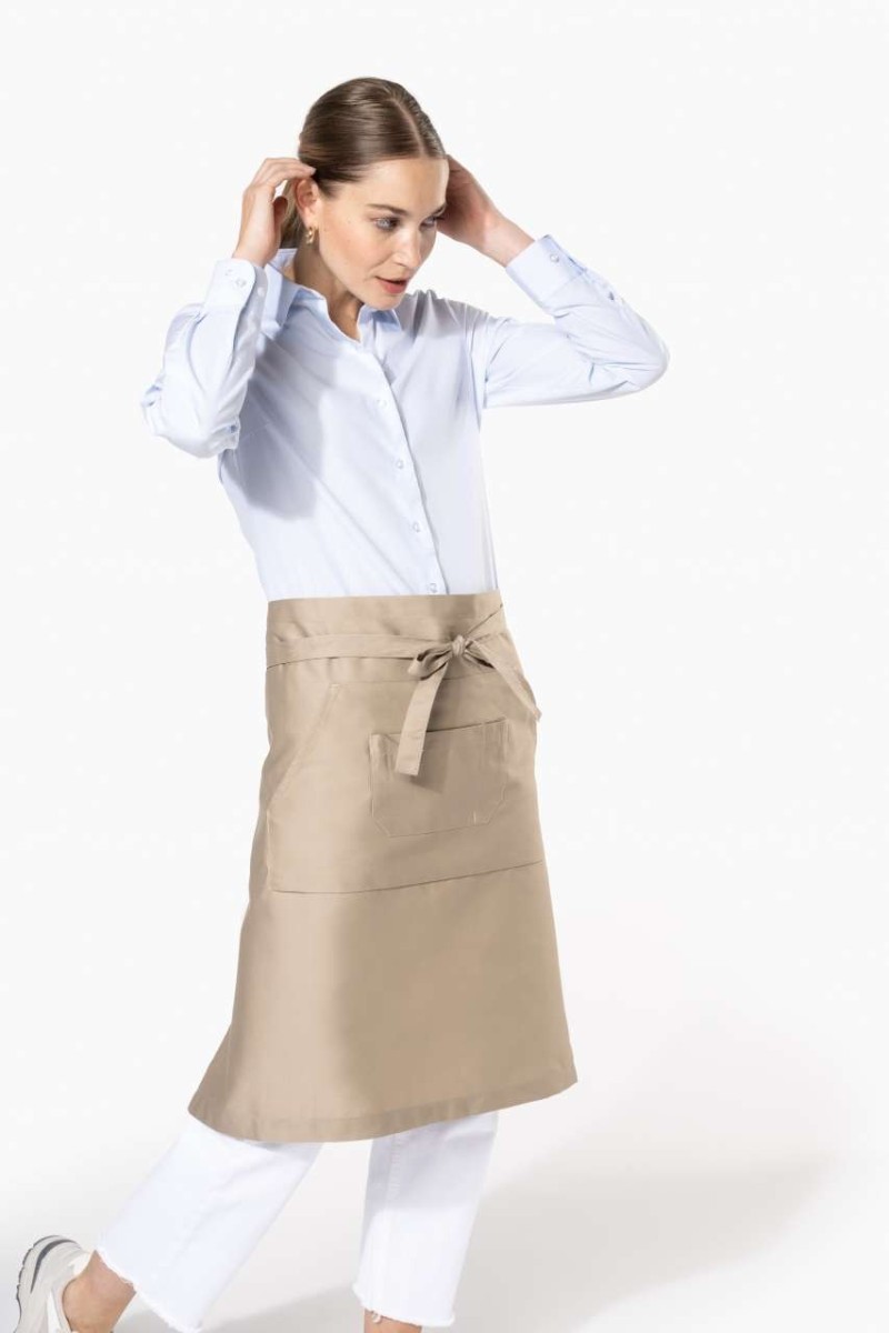 POLYCOTTON LONG APRON