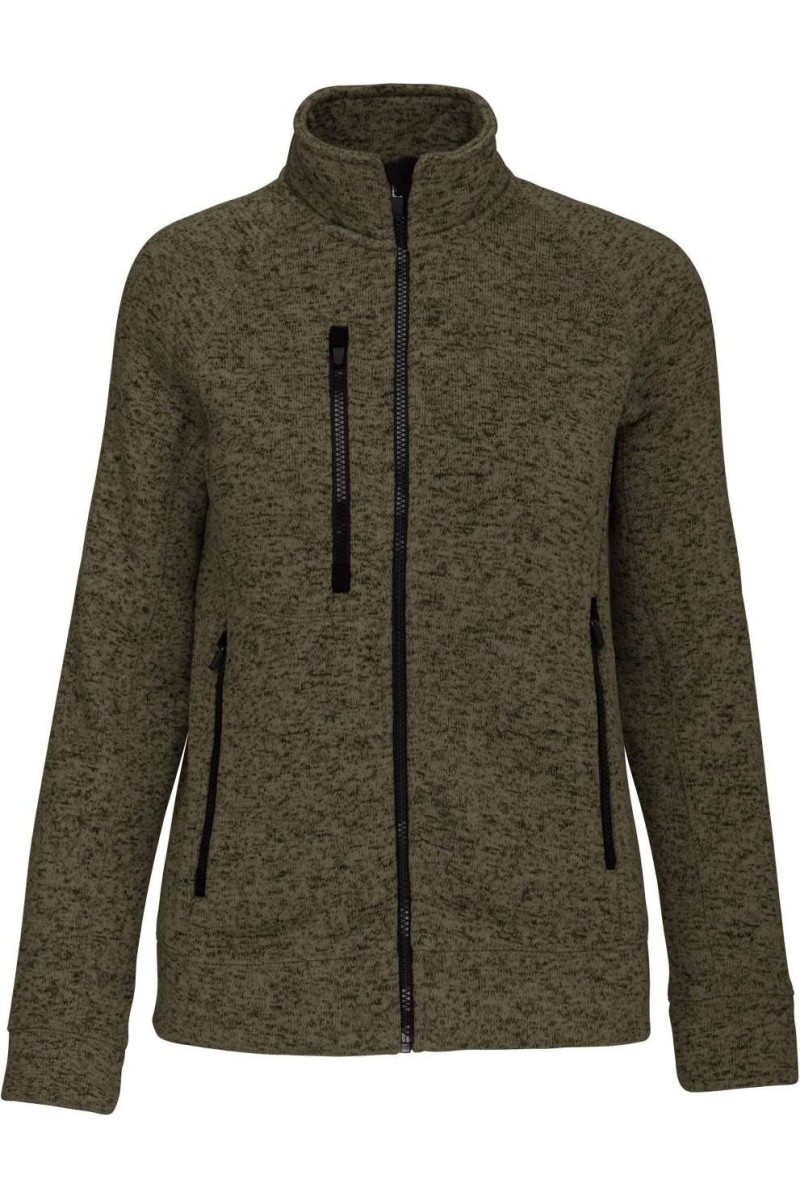 LADIES' FULL ZIP HEATHER JACKET