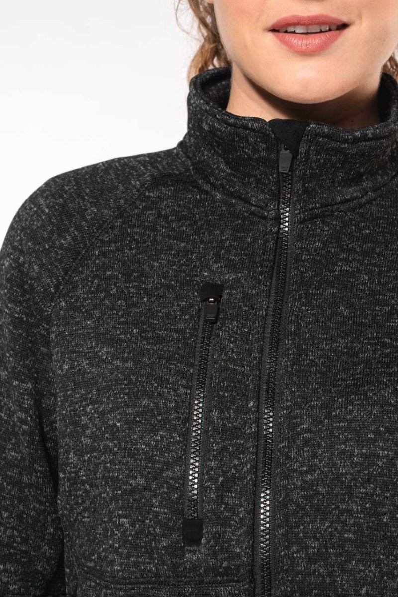 LADIES' FULL ZIP HEATHER JACKET