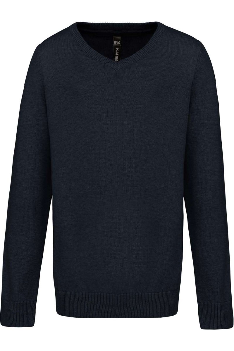 KIDS' V-NECK JUMPER