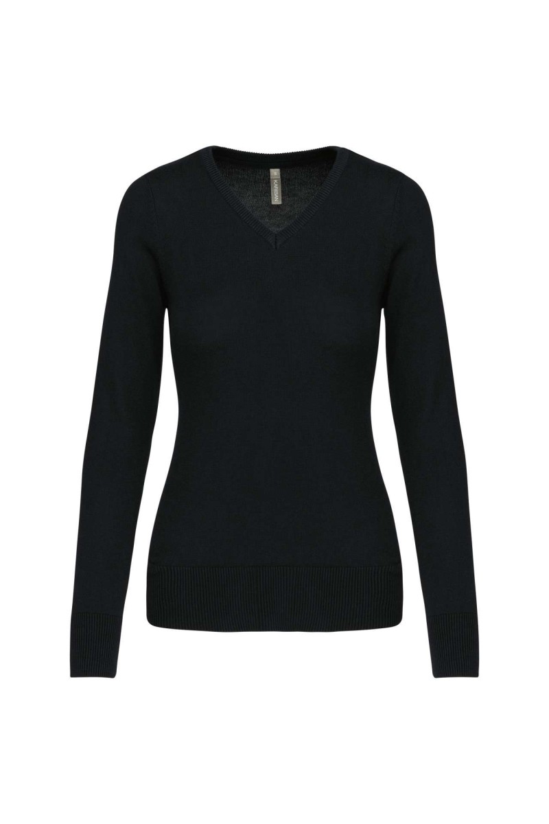 LADIES' V-NECK JUMPER