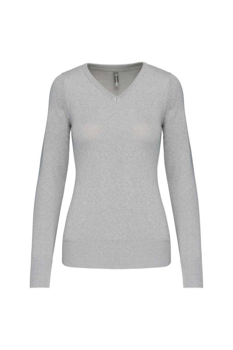 LADIES' V-NECK JUMPER