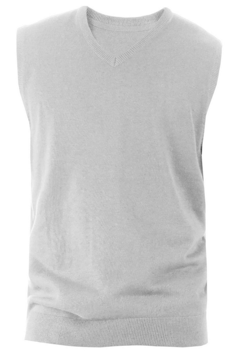 MEN'S SLEEVELESS V-NECK JUMPER