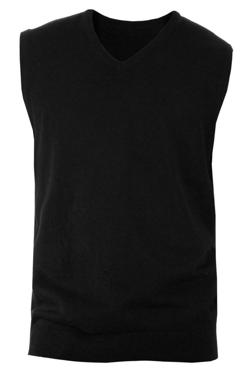 MEN'S SLEEVELESS V-NECK JUMPER