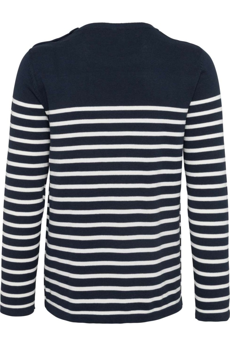 Striped Navy/Off White