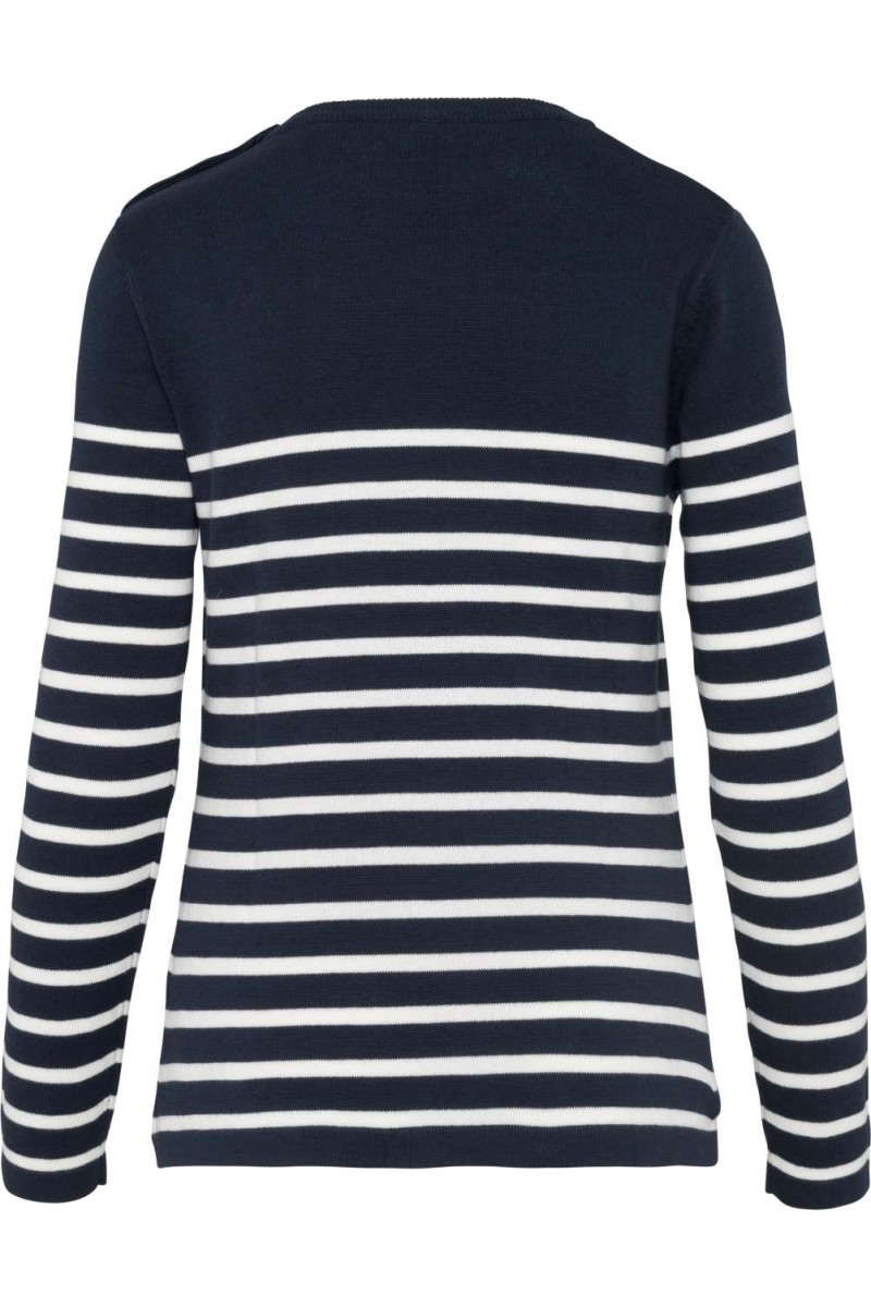 Striped Navy/Off White