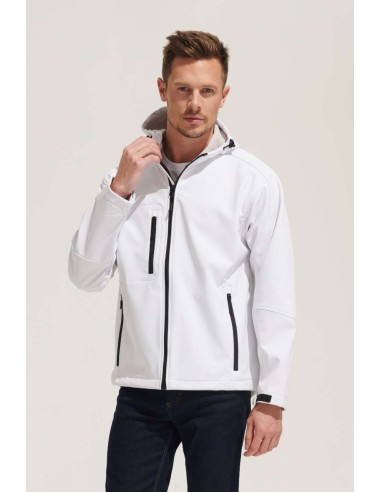 SOL'S REPLAY MENS HOODED SOFTSHELL