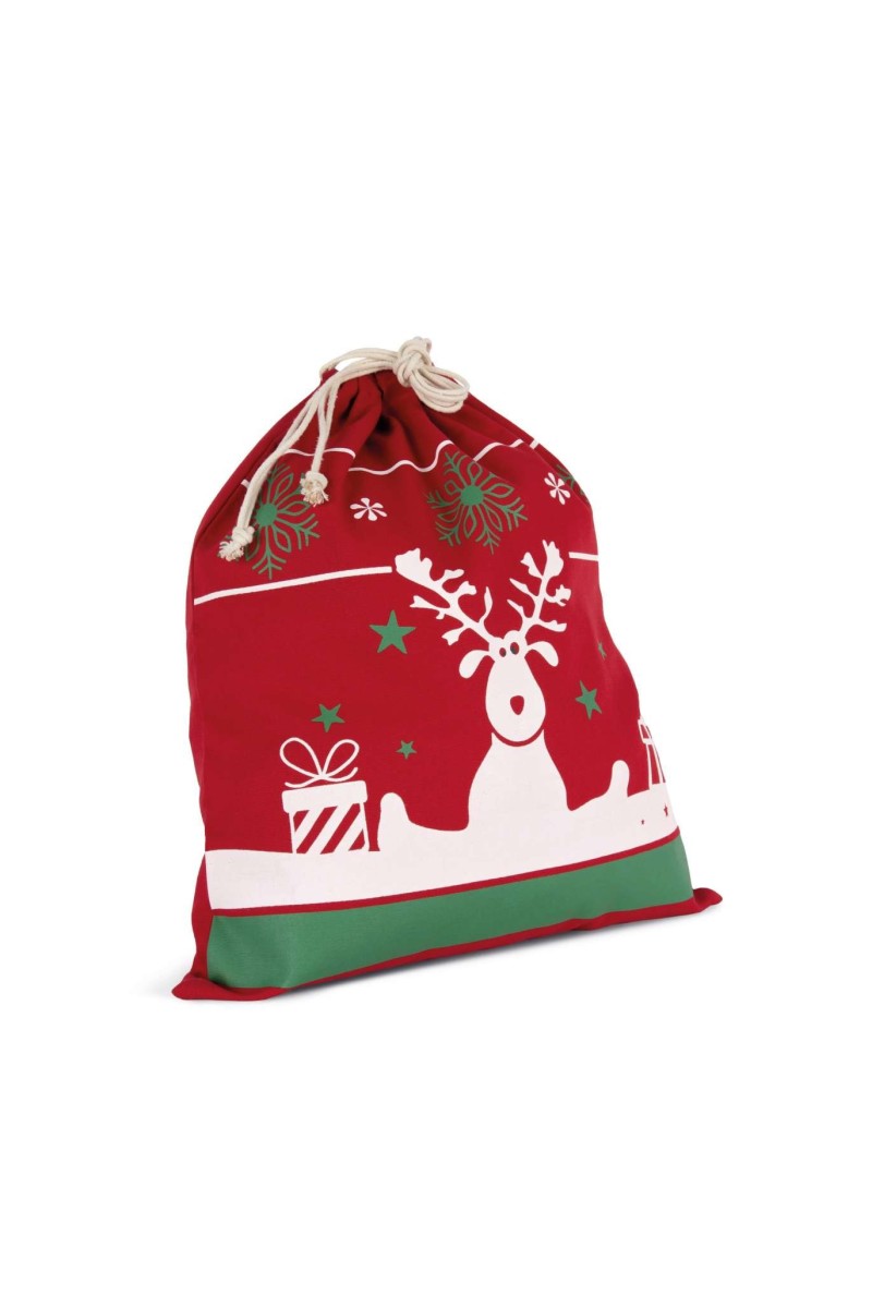 DRAWSTRING BAG WITH CHRISTMAS PATTERNS