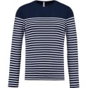 Striped Navy/White