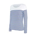 Striped White/Navy